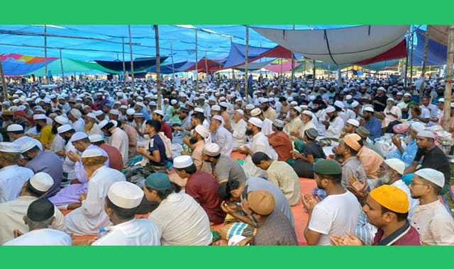 তিন-দিনব্যাপী চাঁদপুর জেলা ইজতেমা আখেরি মোনাজাতের মধ্য দিয়ে শেষ হলো