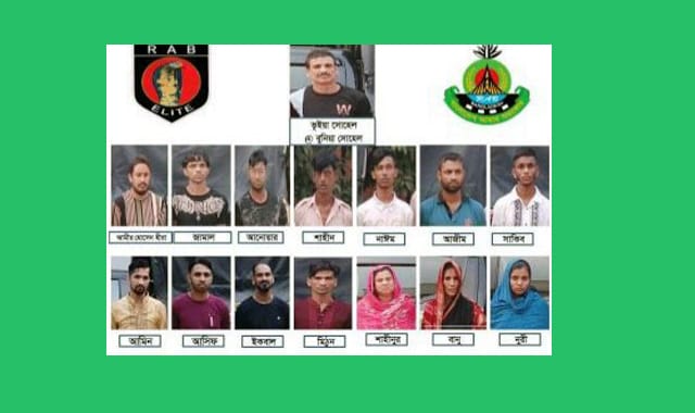 বুনিয়া সোহেলসহ তার বাহিনীর ১৪ সদস্যকে গ্রে প্তা র