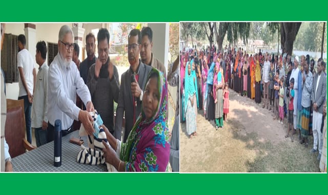 মাধবপুরে সায়হাম গ্রুপের সৌজন্যে শীতবস্ত্র ও নগদ অর্থ প্রদান
