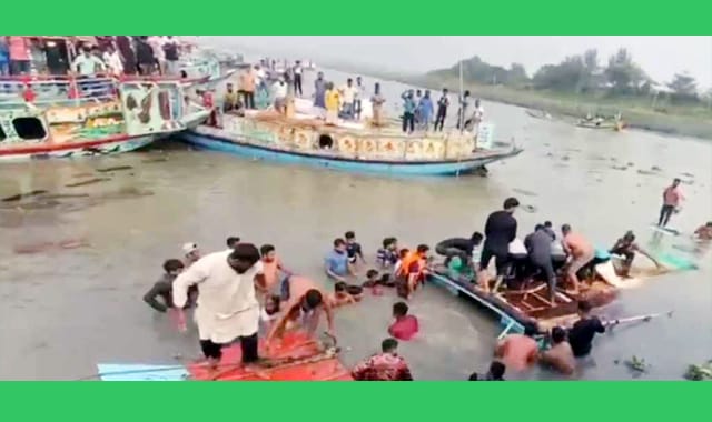 নৌকা ডুবে এক শিশুর মৃত্যু আশঙ্কাজনক অবস্থায় মা