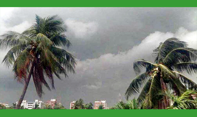 বৃষ্টি বা বজ্রসহ বৃষ্টির সঙ্গে অস্থায়ীভাবে দমকা বা ঝোড়ো হাওয়া বয়ে যেতে পারে