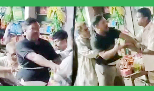 শিক্ষককে রশি দিয়ে দোকানের খুঁটির সঙ্গে বেঁধে মারধরের অ ভি যো গ