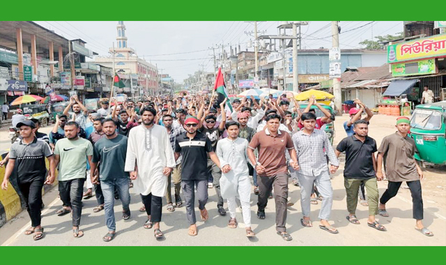 বড়লেখায় বিক্ষোভ মিছিল ও সমাবেশ