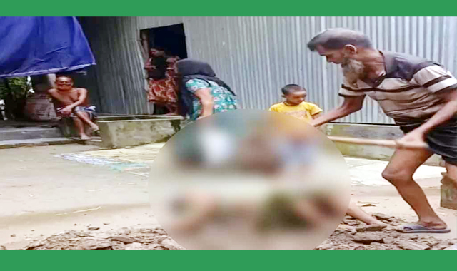 অসুস্থ স্ত্রীকে মাটিতে পুঁতে ফেলার ভিডিও,জানা গেছে আসল ঘটনা