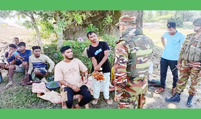 সালুটিকর এলাকায় যৌথবাহিনীর অভিযান,জিজ্ঞাসাবাদের জন্য দুইজনকে আটক