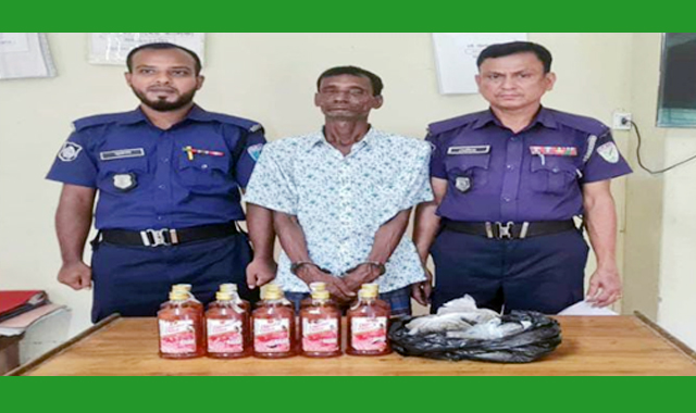 বড়লেখায় ভারতীয় ম দ-গাঁ জাসহ মা দ ক ব্যবসায়ি গ্রে ফ তা র