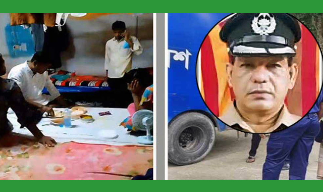 পুলিশের বিছানায় বসে ভাত খাচ্ছেন যুবলীগ নেতা অত:পর