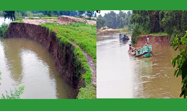 অবৈধ বালু উত্তোলন,ভাঙ্গন কবলে ফসলী জমি,ব্যাবস্থা নেওয়া হবে-ওসি