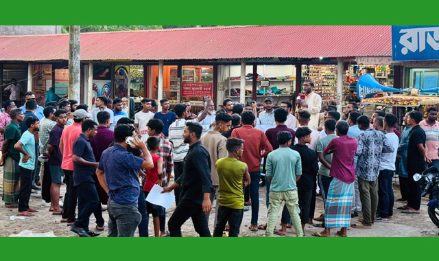 রাখালগঞ্জ ও চৌধরী বাজারে ৩১ দফা ও ধানের শীষের পক্ষে খান জামালের গনসংযোগ