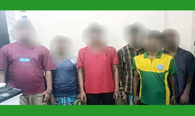 চৌকীদেখী আখড়াগলি থেকে ৬জনকে গ্রেপ্তার