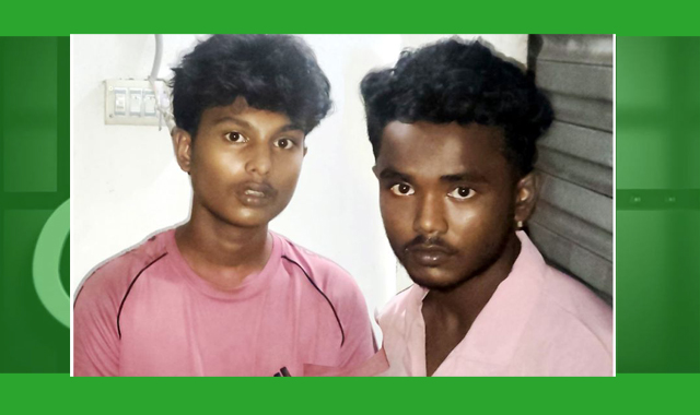 বাগবাড়ি নরসিং টিলা এলাকার নির্মাণাধীন ভবনে চুরির ঘটনায দুই যুবককে শনাক্ত করে আটক