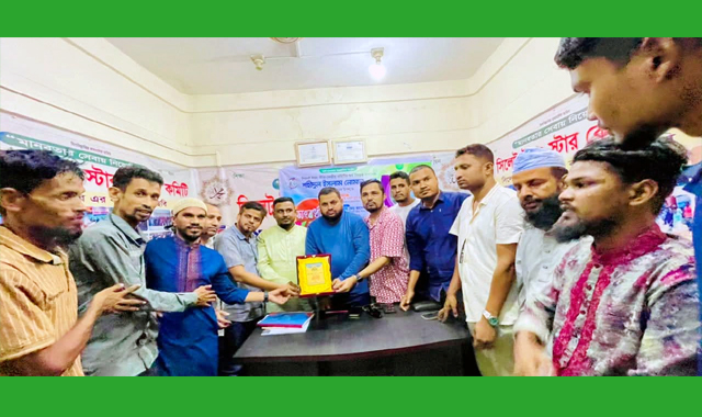 সিলেট ইয়াং স্টার কেন্দ্রীয় কমিটির অর্থ সম্পাদক শহীদুল ইসলাম নোমানকে সংবর্ধনা প্রদান