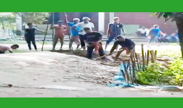 ছাতকে বাড়ির চলাচলের রাস্তা কেটে ফেলার অভিযোগ