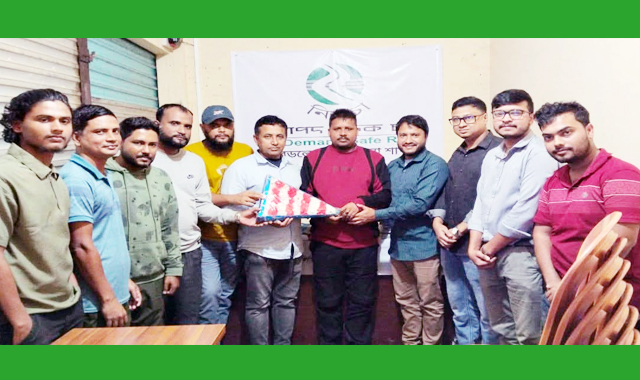 বড়লেখায় নিসচা নেতৃবৃন্দকে ফুলেল শুভেচ্ছা