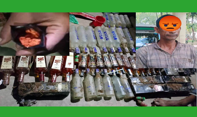 এক মাদক কারবারীকে স্থানীয়দের সহায়তায় আটক করেছে পুলিশ