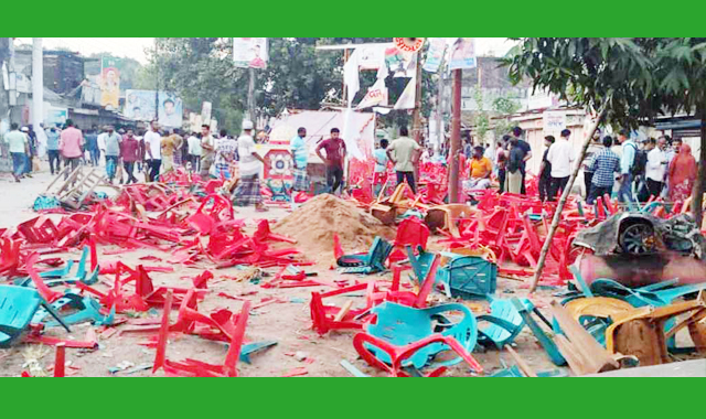 বিএনপির মনোনয়ন নিয়ে দ্বন্দ্বের জেরে দলটির দুই পক্ষের সংঘর্ষে ২০ জন আহত