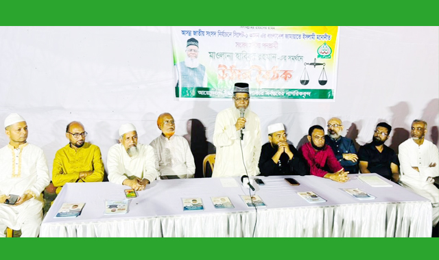 কল্যাণ রাষ্ট্র প্রতিষ্ঠায় জামায়াতকে বিজয়ী করতে দাঁড়িপাল্লায় ভোট দিন --মাওলানা হাবিবুর রহমান