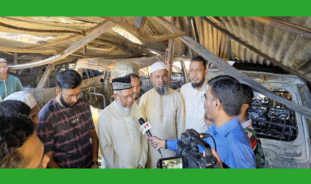 অগ্নিসংযাগকারীরা দেশ ও জনগণের ভালো চায় না-মাওলানা হাবিবুর রহমান