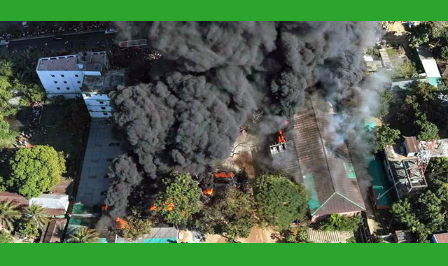 কারখানায় ভয়াবহ অগ্নিকাণ্ড