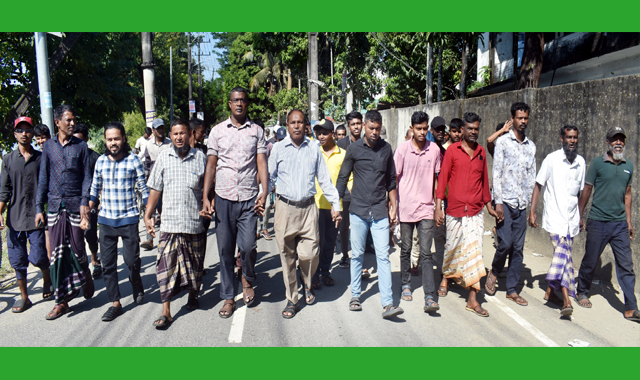 সিলেটে ৭ দফা দাবিতে ব্যাটারি চালিত রিক্সা মালিক শ্রমিকদের মিছিল-পথসভা