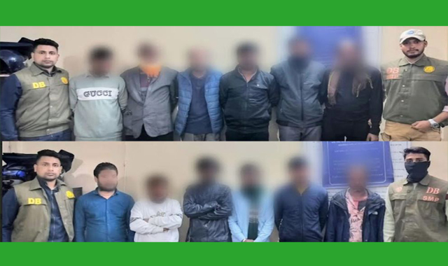 চা বাগান এলাকা থেকে ১২ জন জুয়াড়িকে আটক