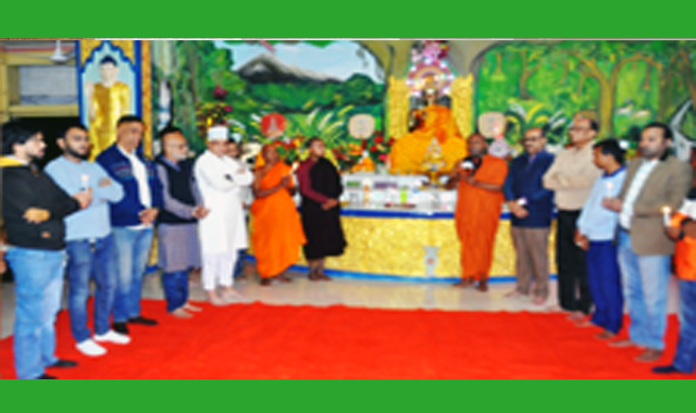 সিলেট বৌদ্ধ বিহারে প্রার্থনা অনুষ্ঠিত
