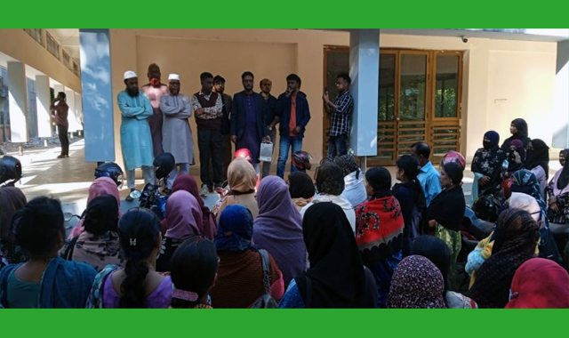 শিক্ষকদের সাটডাউন কর্মসূচি,স্কুলের কক্ষে তালা-তালা ভেঙে সন্তানদের পরীক্ষা হলে বসান