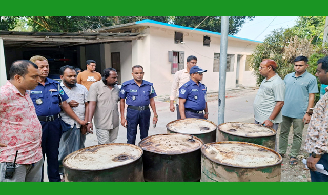 মান্দায় অবৈধ তেল মজুত: ব্যবসায়ীসহ গ্রেপ্তার ২, জব্দ ৬২০০ লিটার ডিজেল