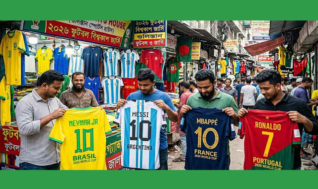 সব দলের জার্সির চাহিদা থাকলেও বেশি বিক্রি হচ্ছে আর্জেন্টিনা ও ব্রাজিলের জার্সি