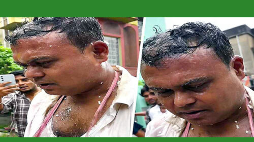 যৌন হয়রানি ও অশালীন আচরণের অভিযোগে জুতার মালা