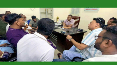 চুরির মামলায় রাজনগর থানা ঘেরাও করেছে যুবদল-ছাত্রদল