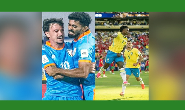 ফুটবলে মুখোমুখি হওয়ার কথা ভারত ও ব্রাজিল