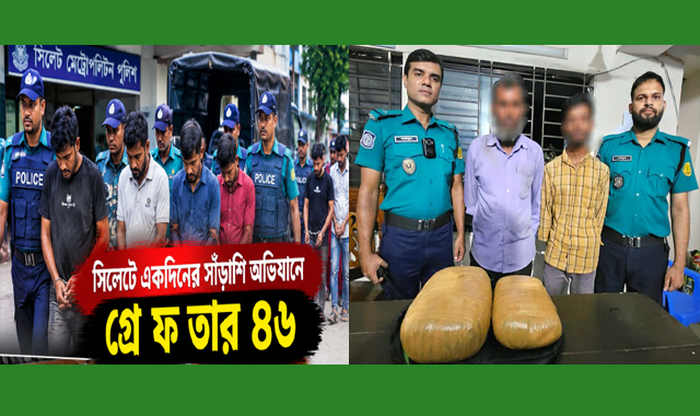 মহানগরীতে অপরাধ নিয়ন্ত্রণে বিশেষ অভিযান ৪৬ জনকে গ্রেপ্তার