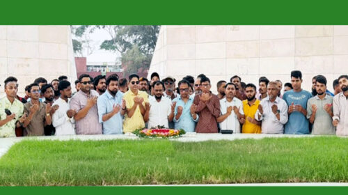 শহীদ জিয়া ও খালেদা জিয়ার মাজার জিয়ারত করেছেন সিলেট জেলা ও মহানগর যুবদল