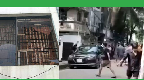 বাসভবনে হামলা ও ভাঙচুর